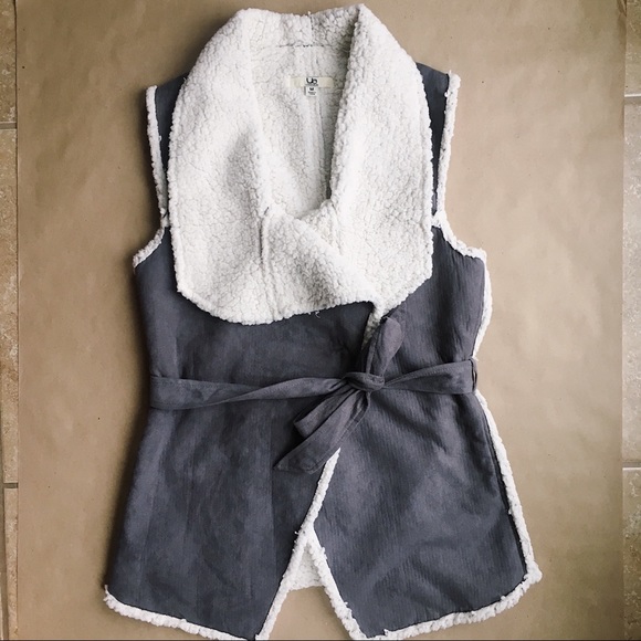 Ya Los Angeles Faux Suede & Shearling Vest